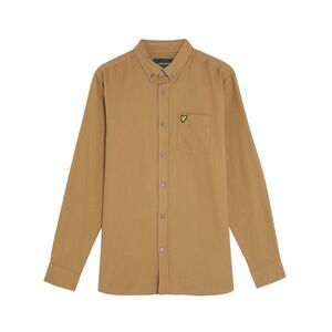 Lyle & Scott Mens Plain Flannel Shirt / Brown